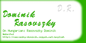 dominik rasovszky business card